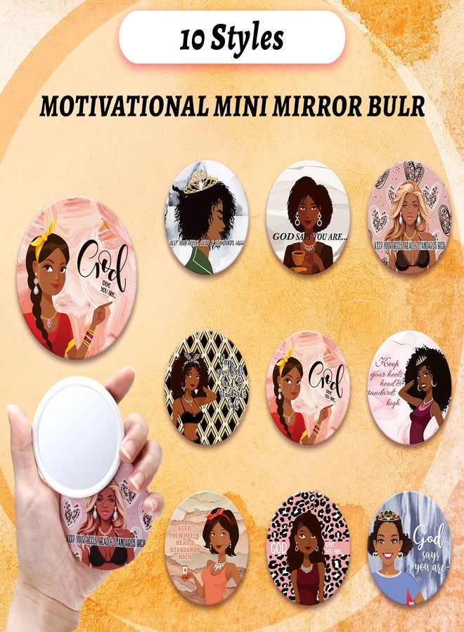 Kacctyen 20 Pcs Black Africa Inspirational Gifts Canvas Cosmetic Bags Compact Mirrors Makeup Bags Thank You Travel Toiletry Pouch Bulk Mothers Day Gifts for Church Women Teacher Coworker Employee - Image 5